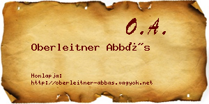 Oberleitner Abbás névjegykártya
